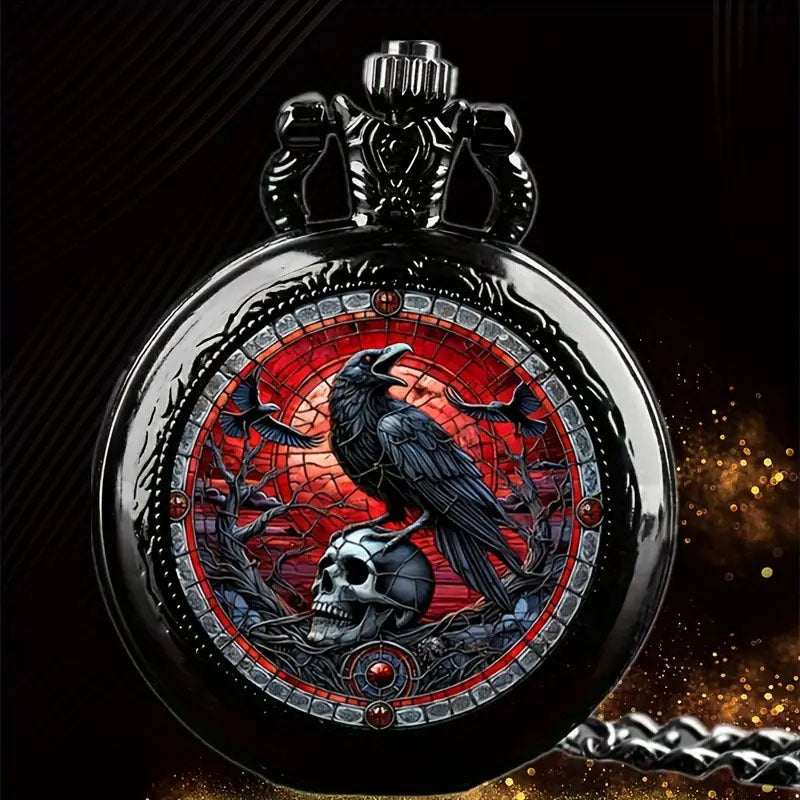 Montre-collier tendance rétro à rabat pour femme