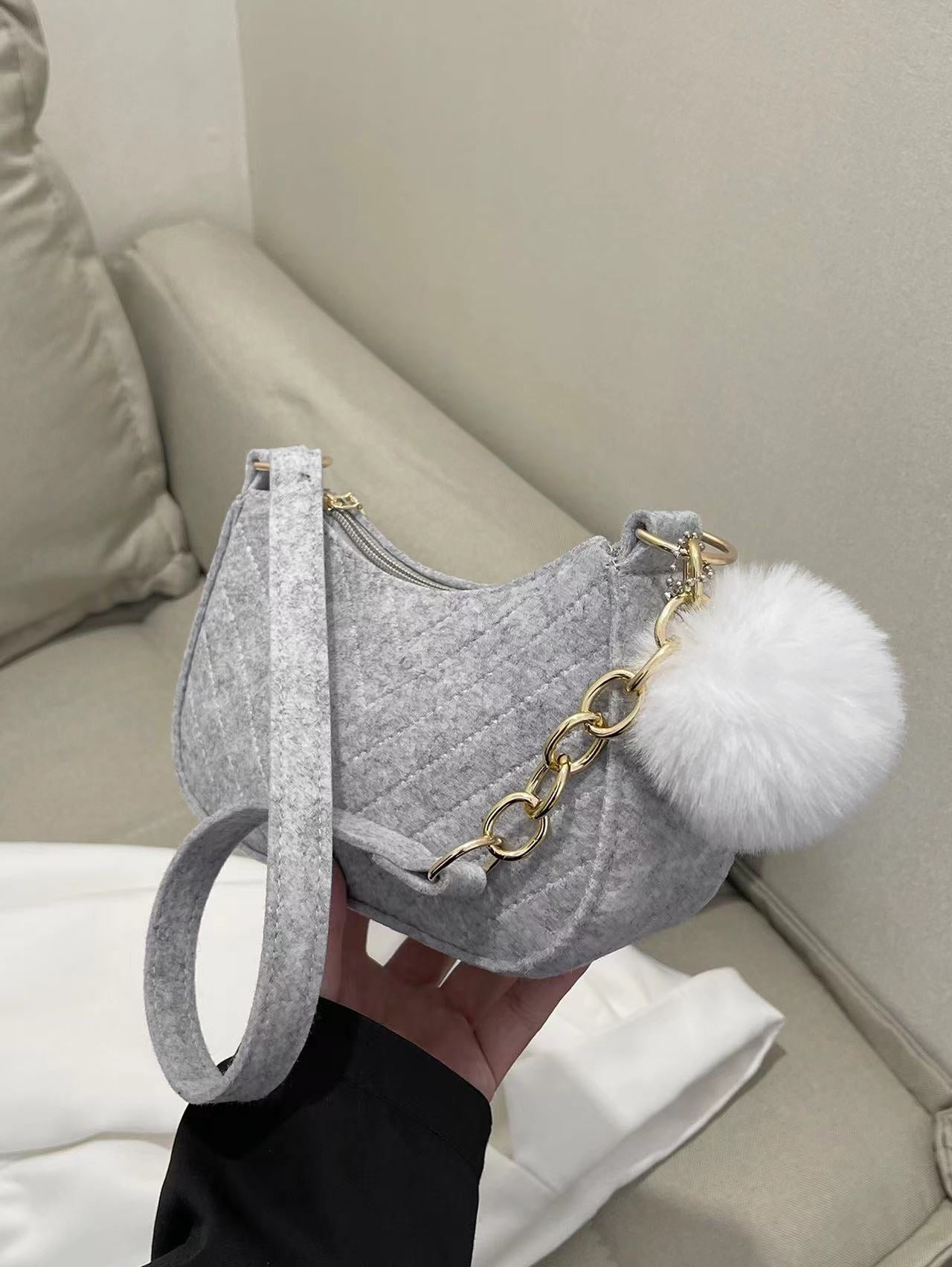 Sac messager décontracté rétro couleur unie pour femme
