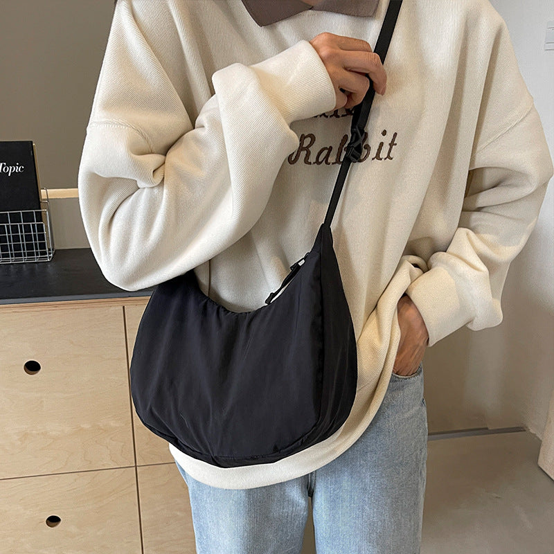 Sac à raviolis léger pour femme, en nylon de couleur unie