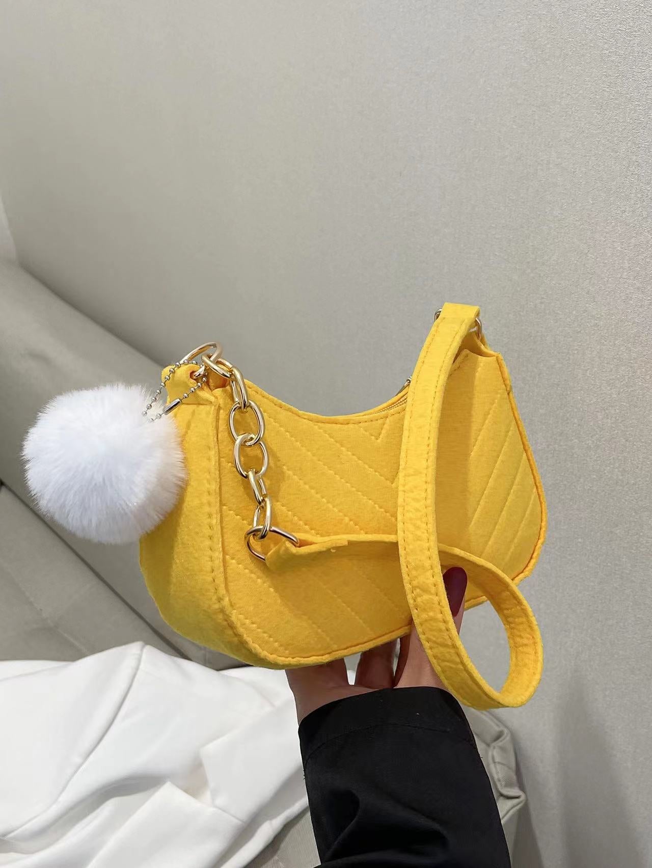 Sac messager décontracté rétro couleur unie pour femme