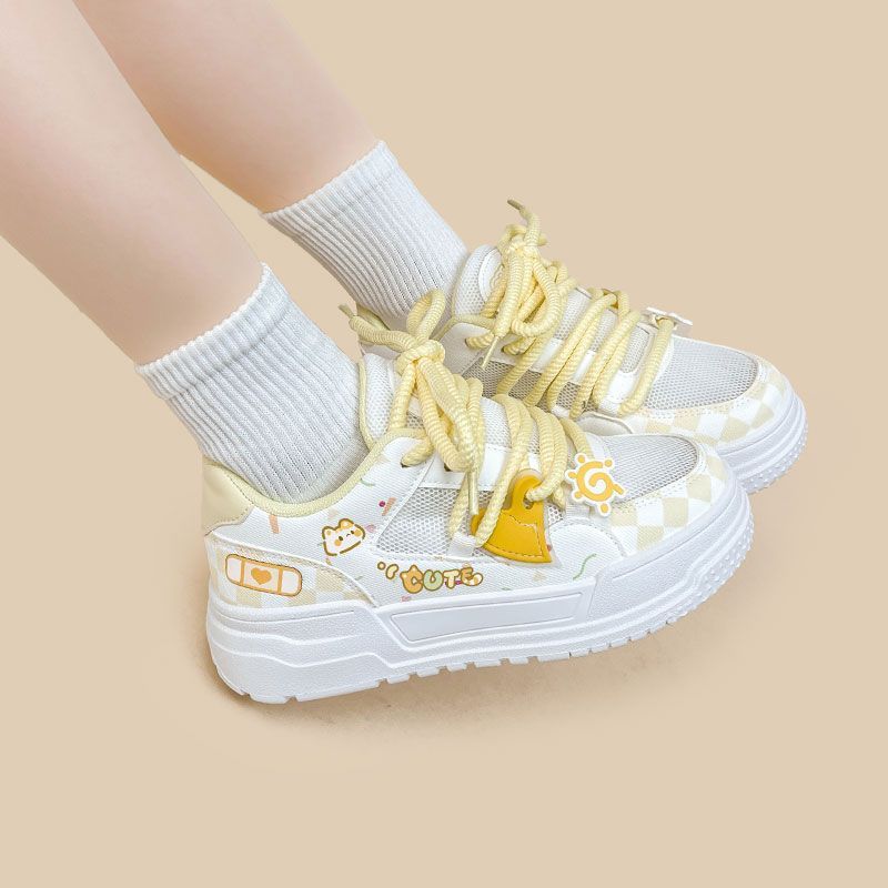 Chaussures décontractées en maille respirante, jolies chaussures Dopamine de style coréen