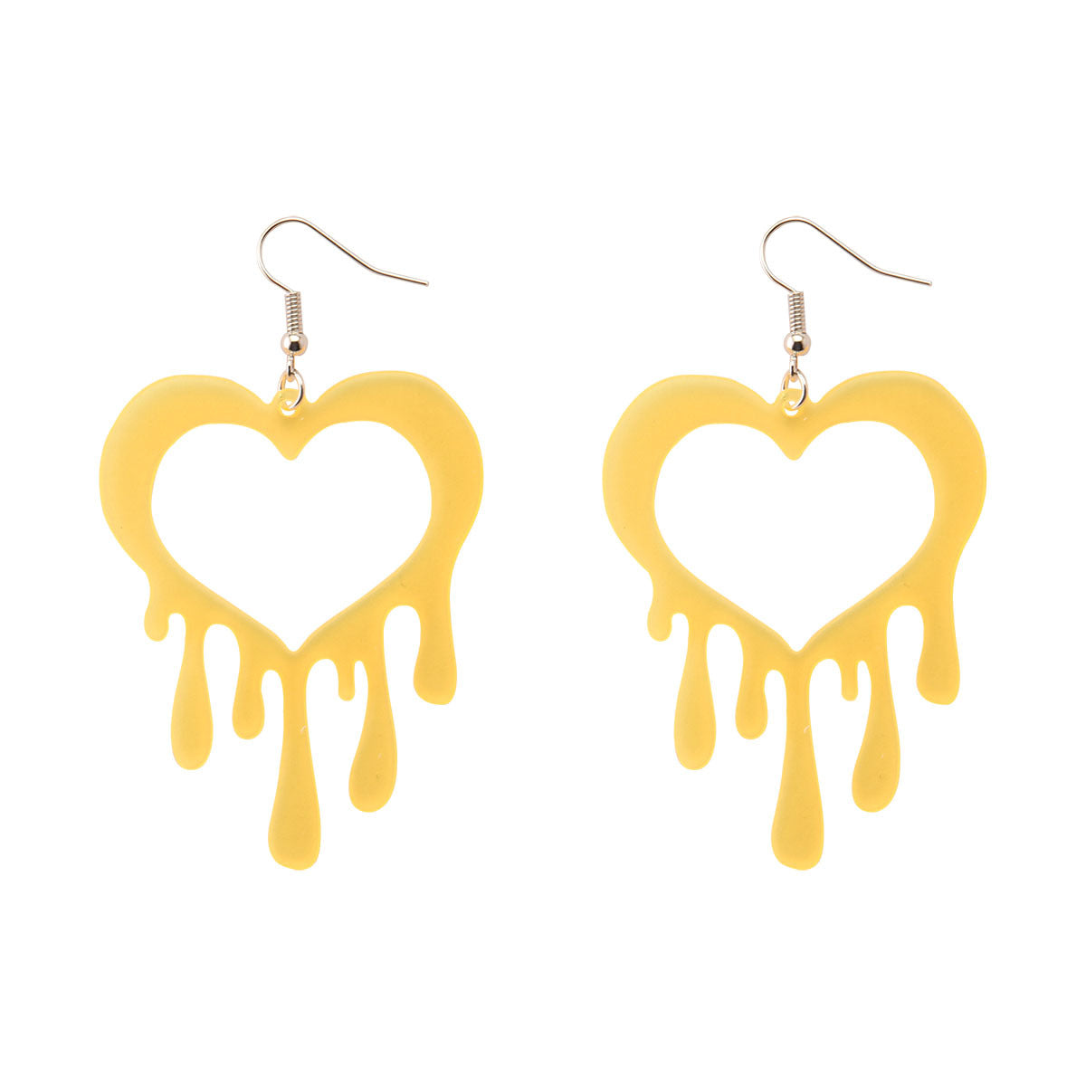 European And American Colorful Love Valentine's Day Gradient Fashion Sweet Acrylic Earrings