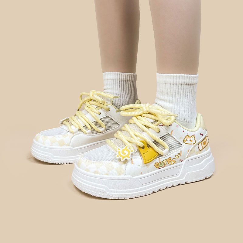 Chaussures décontractées en maille respirante, jolies chaussures Dopamine de style coréen