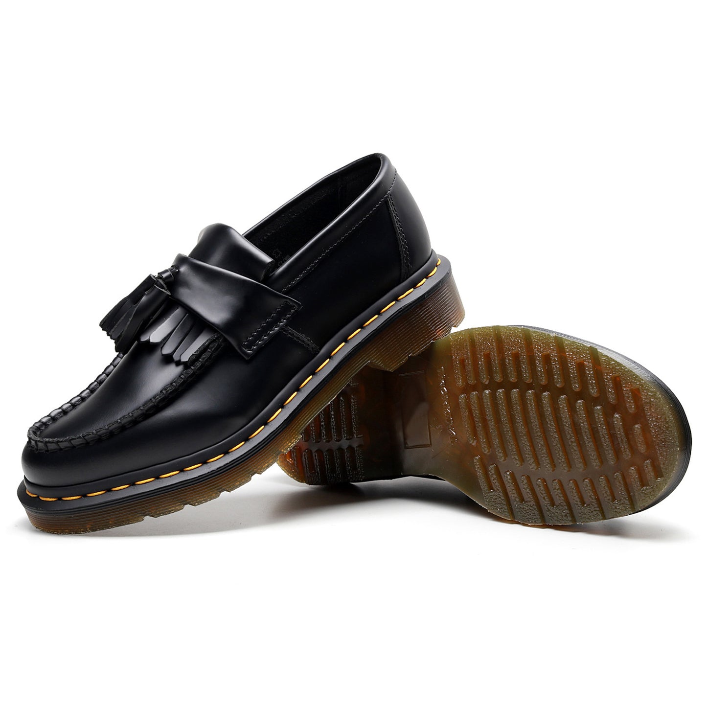 Chaussures d'affaires en cuir grande taille, mocassins britanniques à pampilles