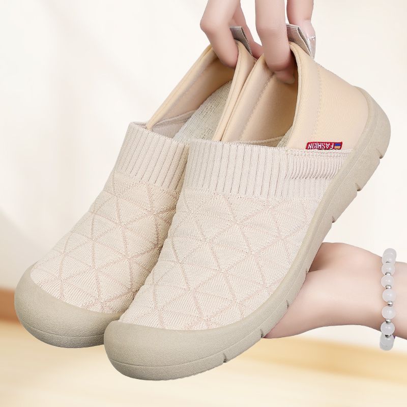 Chaussures en tissu légères et plates pour femmes, confortables et assorties