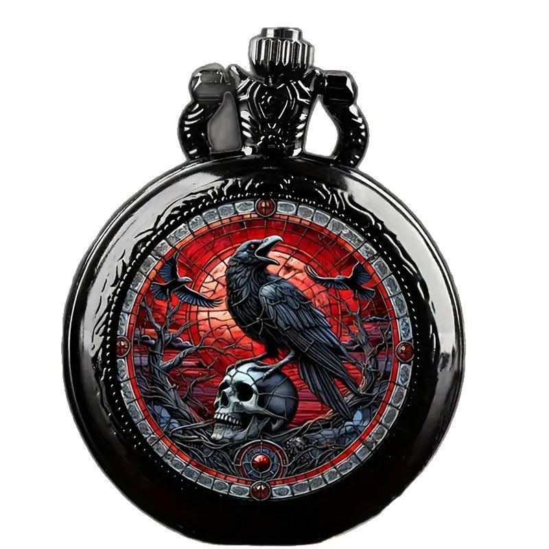 Montre-collier tendance rétro à rabat pour femme