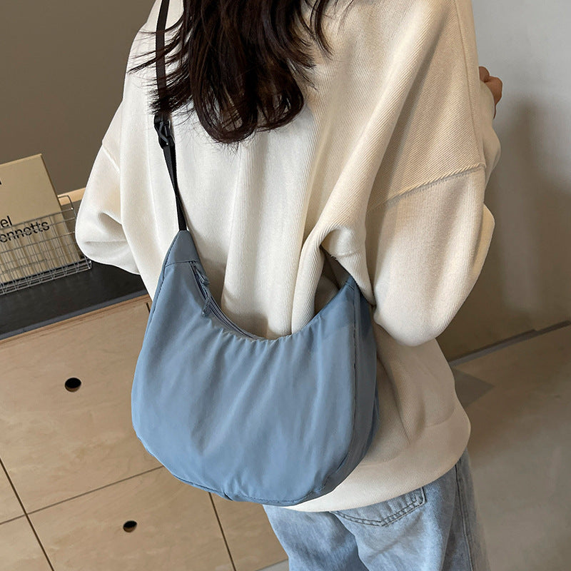 Sac à raviolis léger pour femme, en nylon de couleur unie