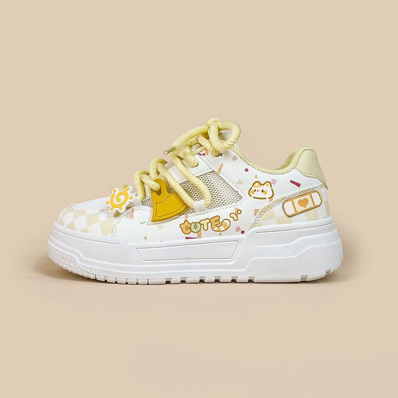 Chaussures décontractées en maille respirante, jolies chaussures Dopamine de style coréen