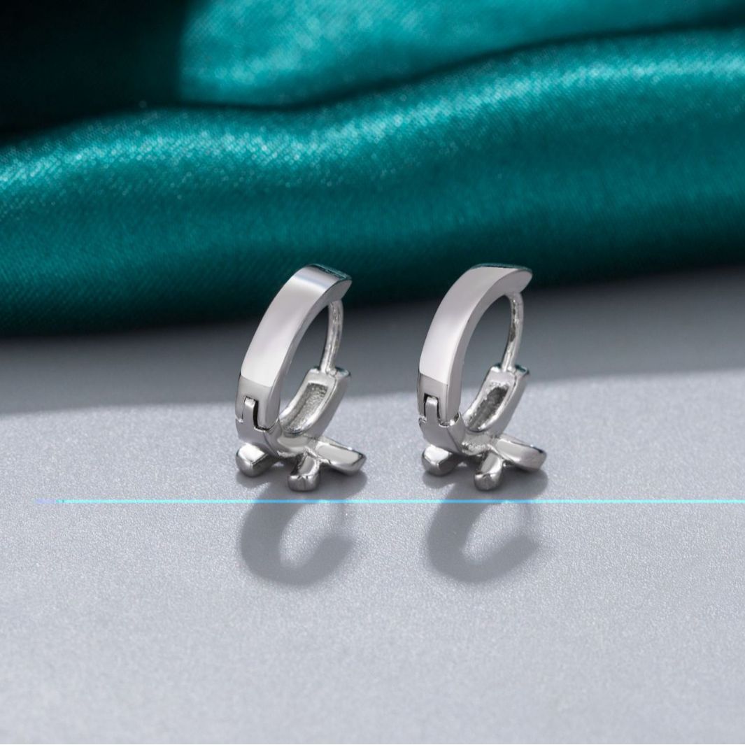 Special-interest Design Bow Earrings Women's 18K Gold Plated