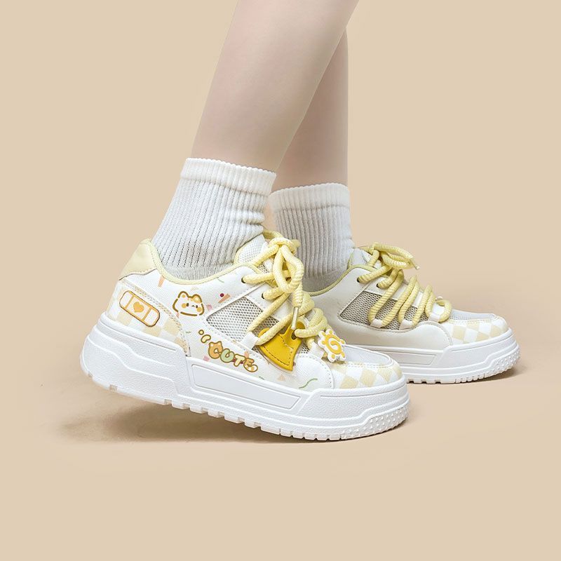 Chaussures décontractées en maille respirante, jolies chaussures Dopamine de style coréen