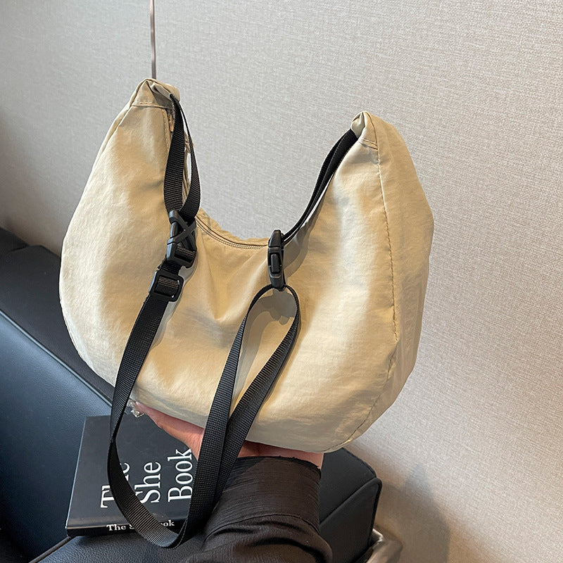 Sac à raviolis léger pour femme, en nylon de couleur unie