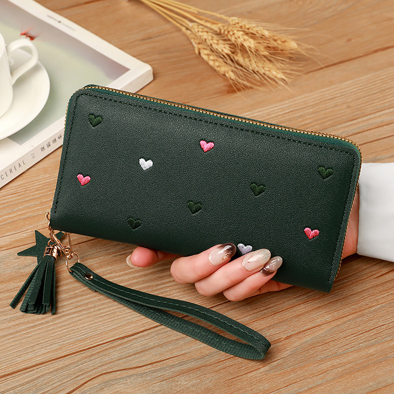 Portefeuille multi-cartes souple pour femme, grande capacité