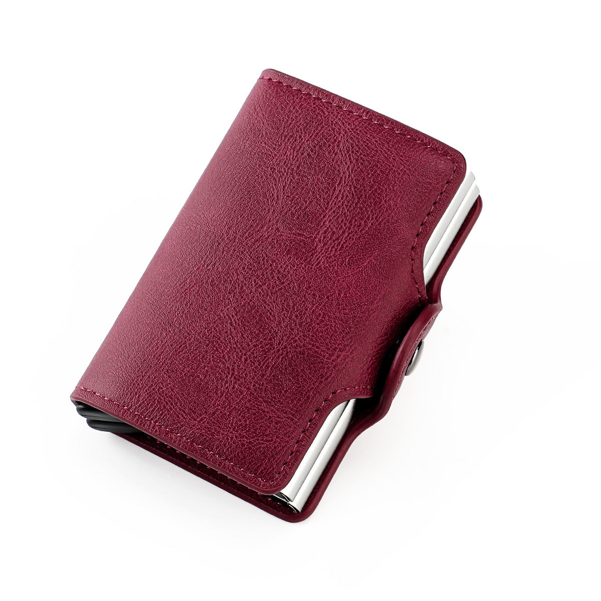 Boîte en aluminium RFID pour hommes, pince à carte, boîte double en aluminium à ouverture automatique