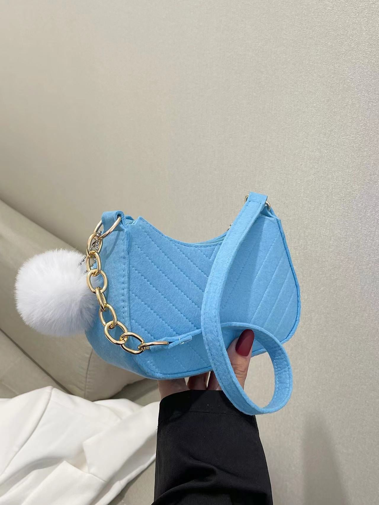 Sac messager décontracté rétro couleur unie pour femme