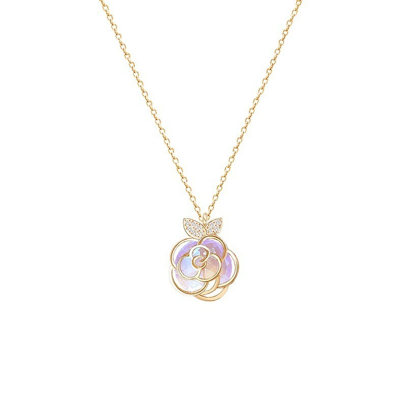 Camellia Advanced Design Sense Niche Gentle Flower Collarbone Necklace Bracelet
