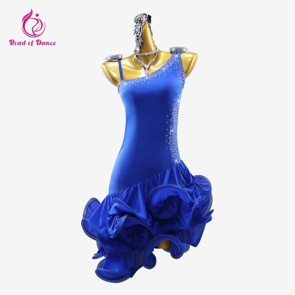 Womens Dress Latin American Clothes Girls Party Dance Stage Costume Practice Competition Costume 2025 Female Evening Sports Suit