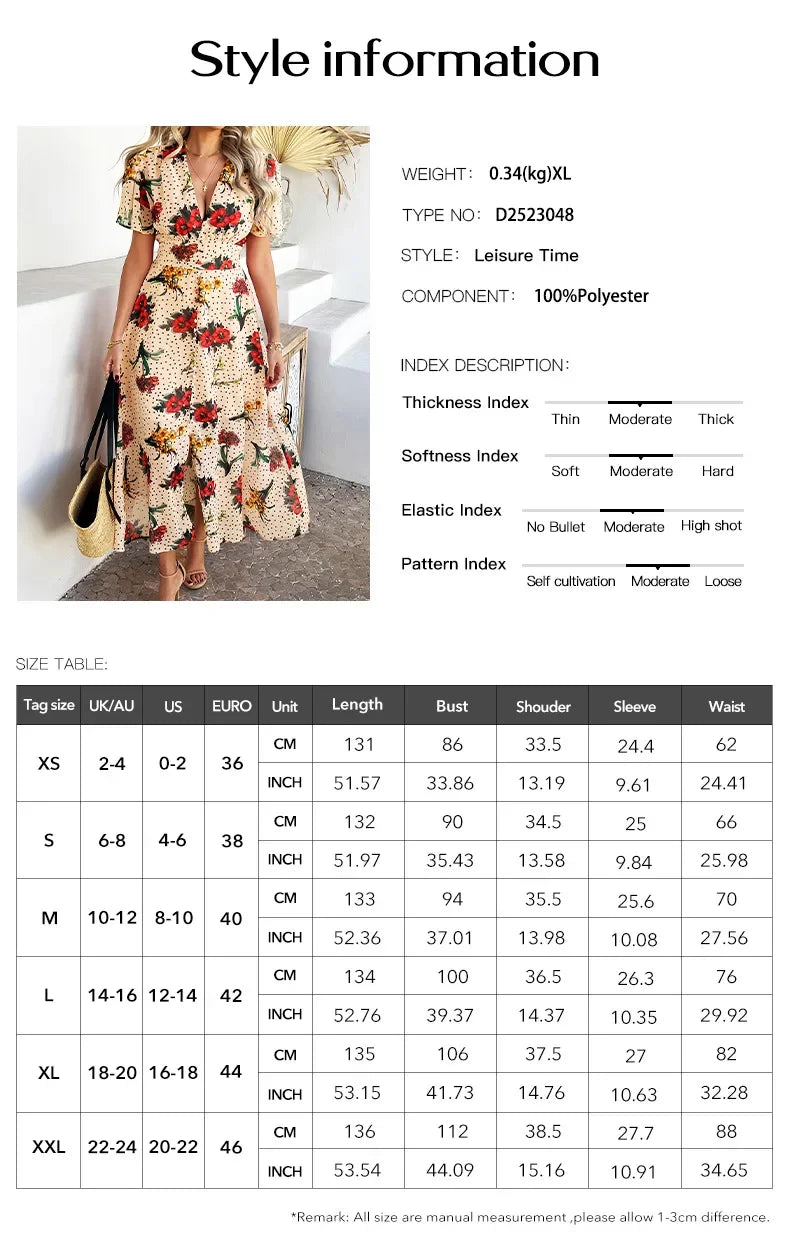 Women's Elegant Dress 2025 Spring Summer Bohemian Leisure Vacation Color Clash Two Wear Short Sleeve Maxi Dress Long Skirt