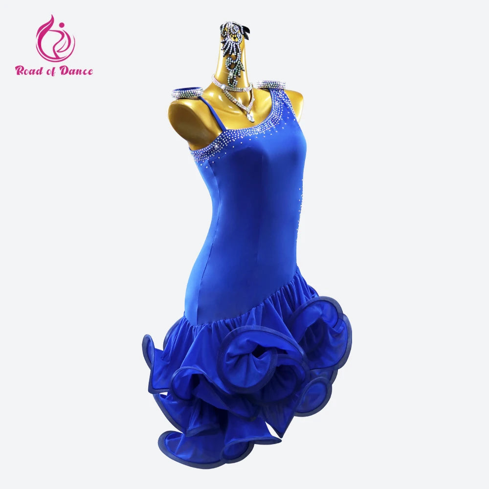 Womens Dress Latin American Clothes Girls Party Dance Stage Costume Practice Competition Costume 2025 Female Evening Sports Suit