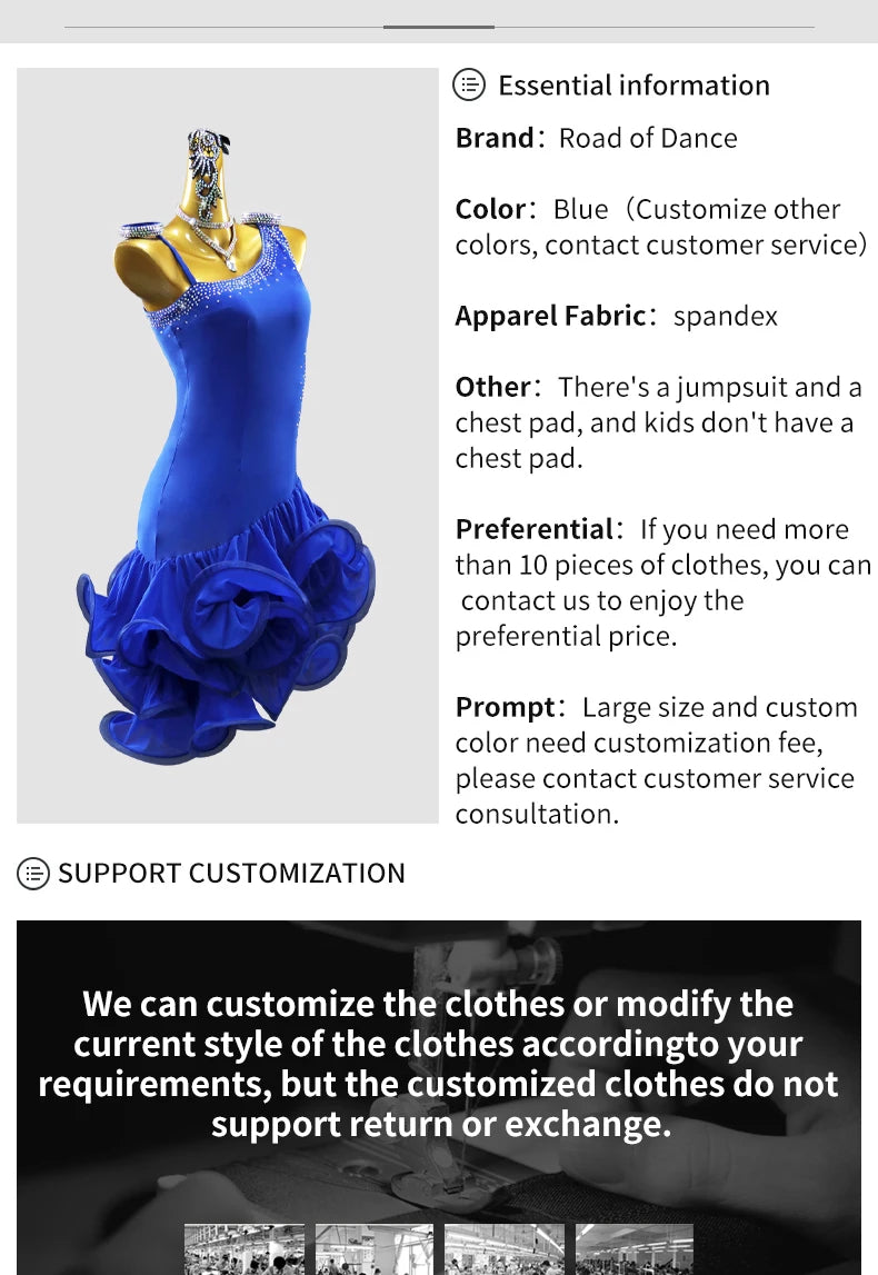 Womens Dress Latin American Clothes Girls Party Dance Stage Costume Practice Competition Costume 2025 Female Evening Sports Suit