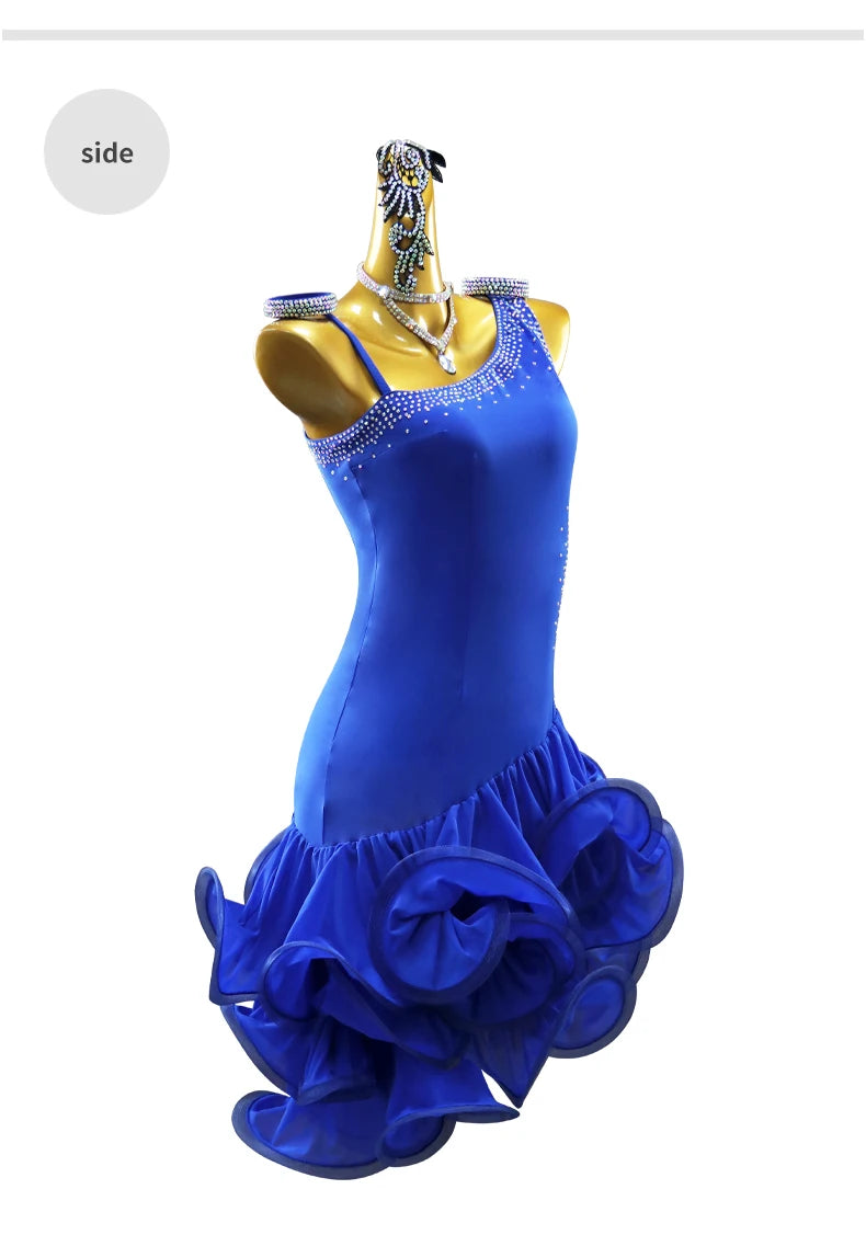Womens Dress Latin American Clothes Girls Party Dance Stage Costume Practice Competition Costume 2025 Female Evening Sports Suit