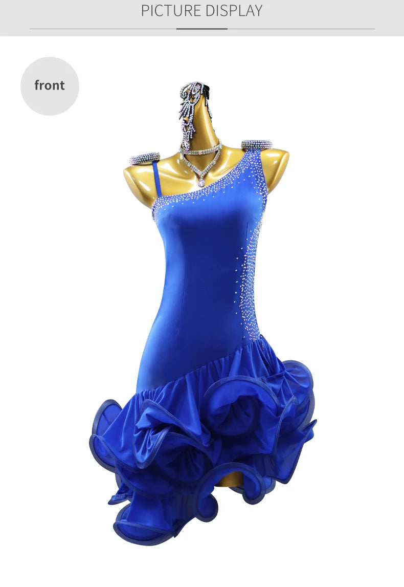 Womens Dress Latin American Clothes Girls Party Dance Stage Costume Practice Competition Costume 2025 Female Evening Sports Suit