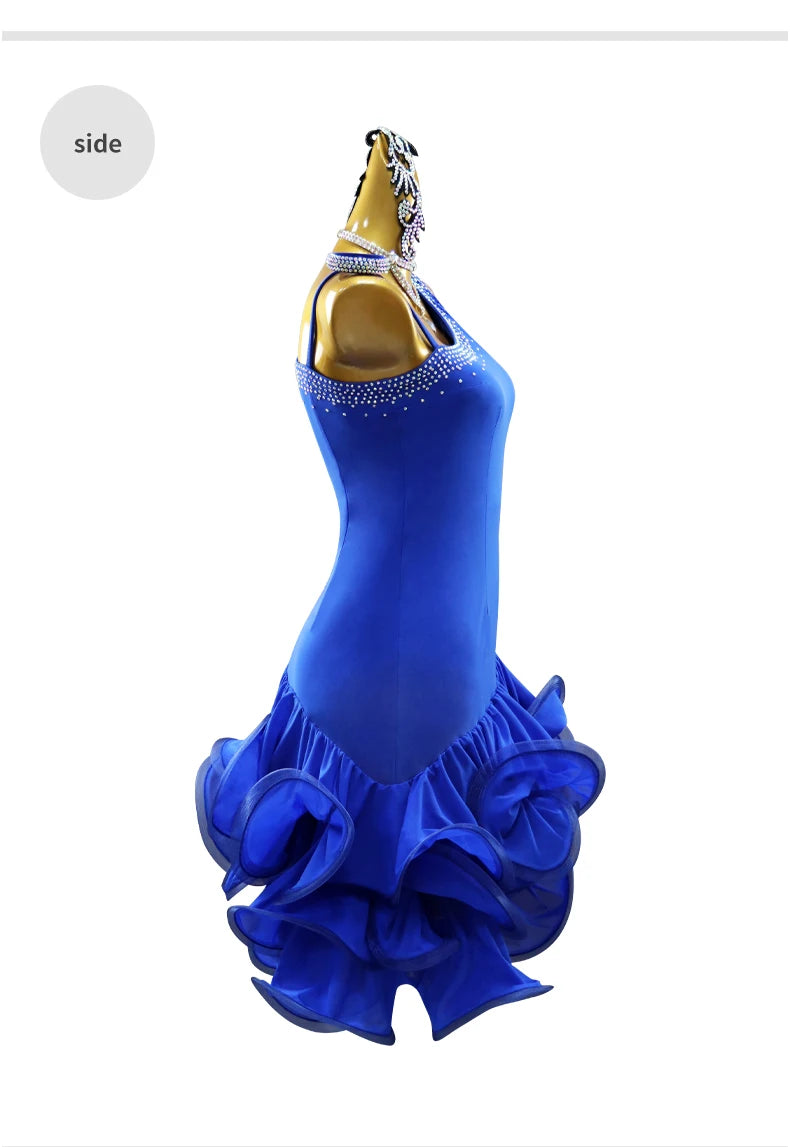 Womens Dress Latin American Clothes Girls Party Dance Stage Costume Practice Competition Costume 2025 Female Evening Sports Suit