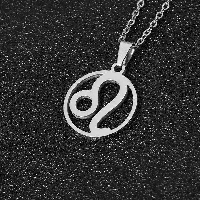 Collier en acier inoxydable plaqué sous vide avec 12 constellations