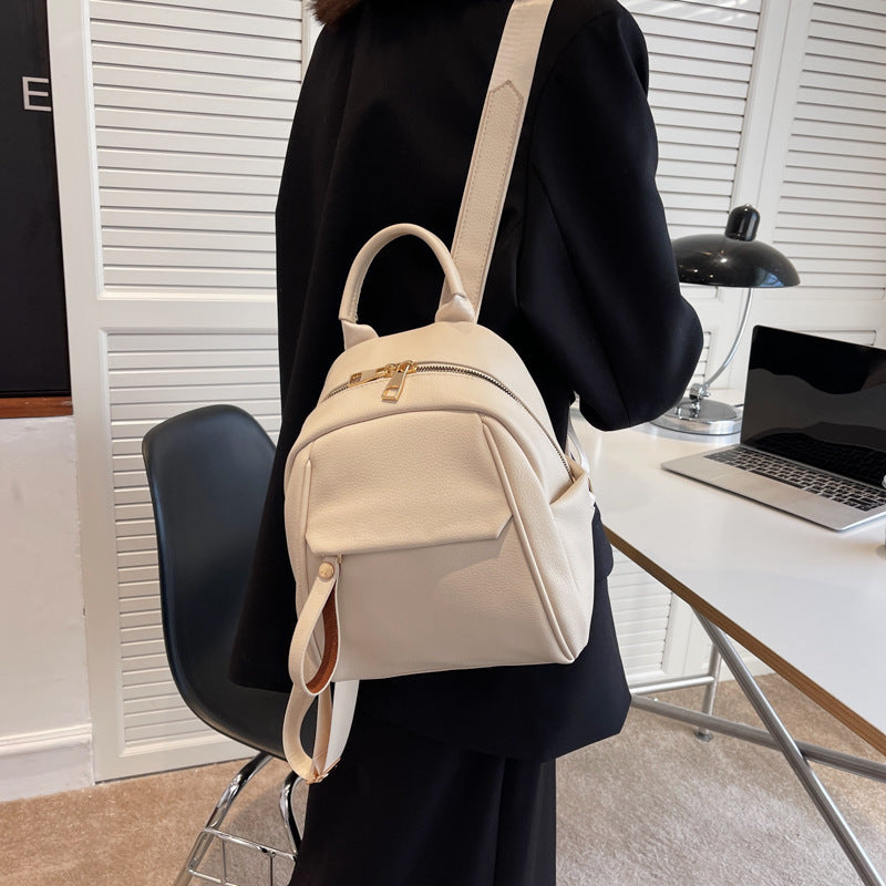 Sac à dos tendance en PU souple pour femme, petit, mignon, cartable pour étudiante