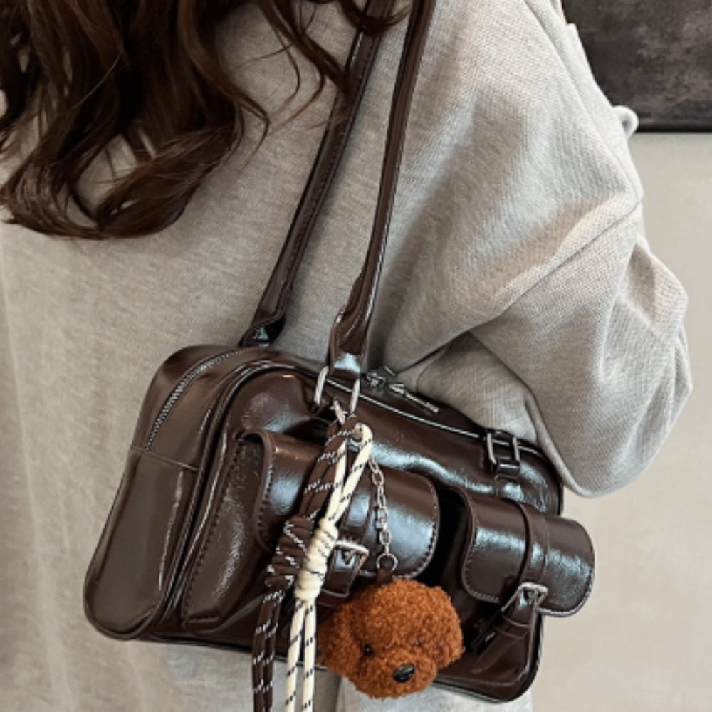 Sac à bandoulière, petit sac carré de grande capacité