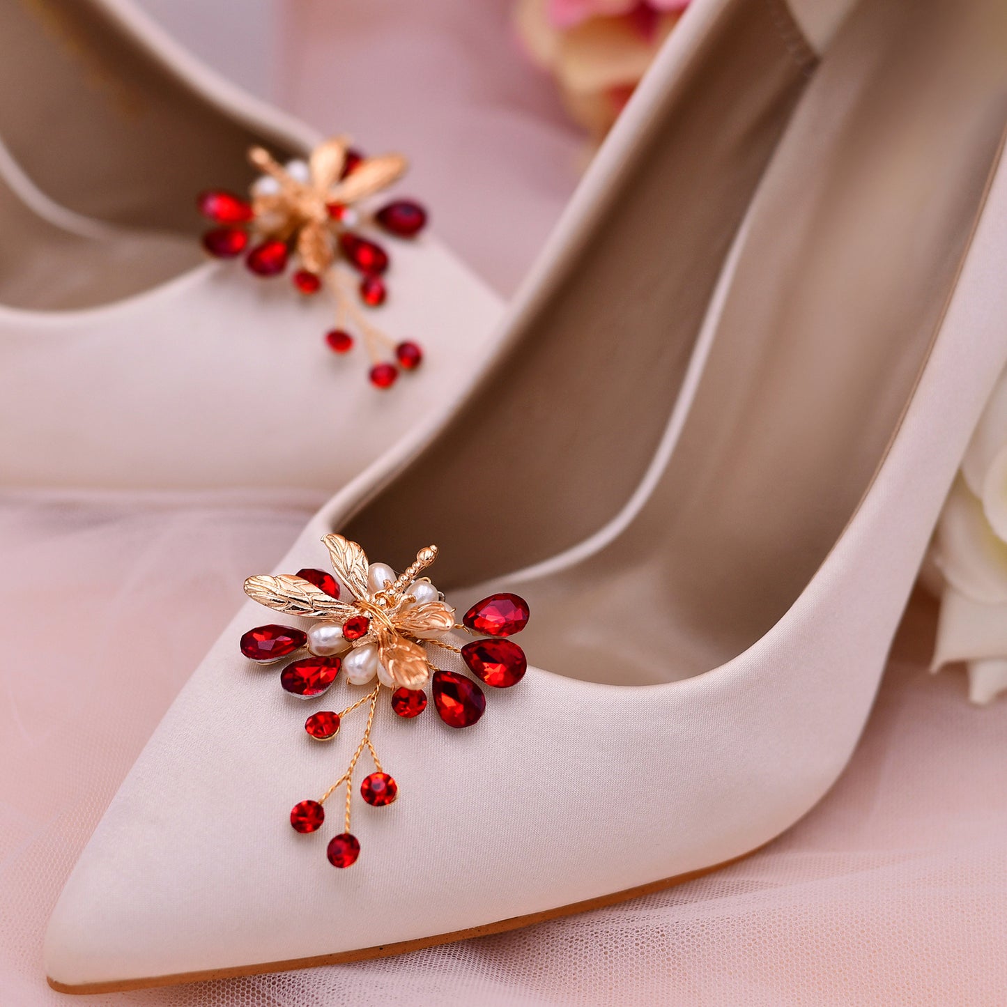 Chaussures de mariage à talons hauts pour femmes, accessoires de mode avec boucle, décoration de vêtements