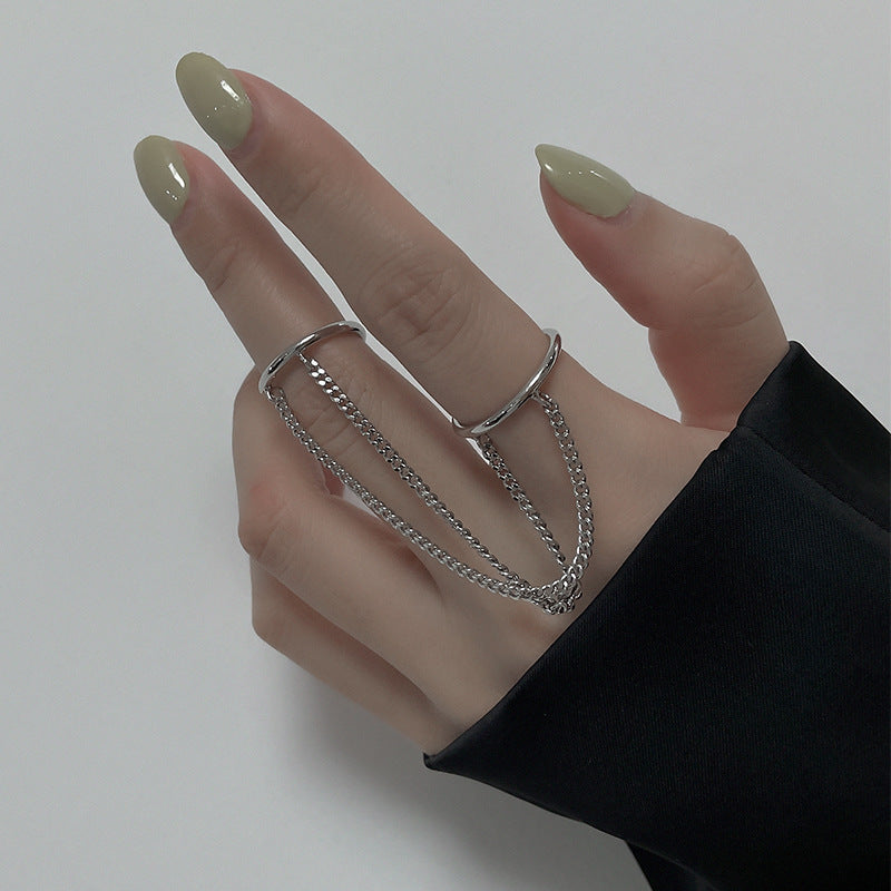 Vintage Punk Style Men's And Women's Rings Two-piece Set
