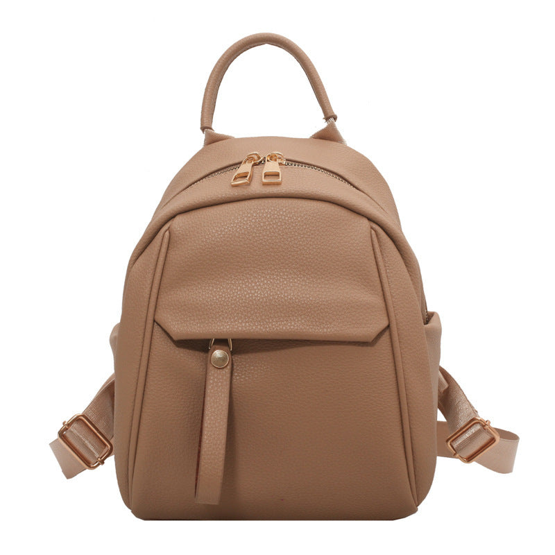 Sac à dos tendance en PU souple pour femme, petit, mignon, cartable pour étudiante