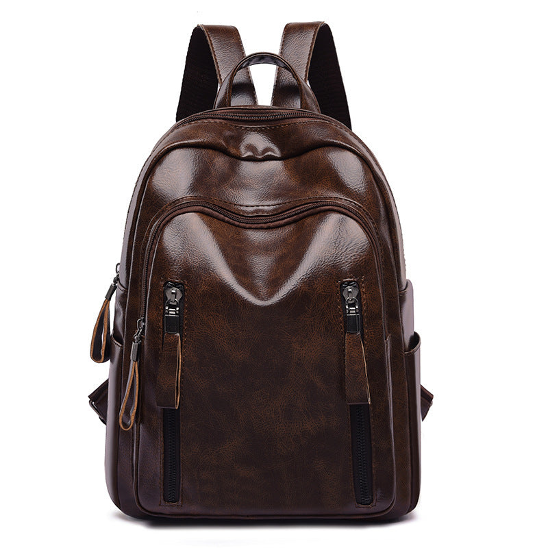 Soft Leather Fashion Ladies Backpack College Style