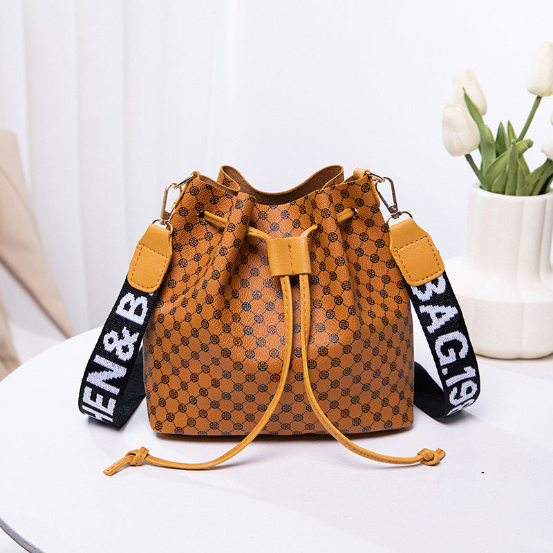 Sac seau imprimé pour femme, sac à bandoulière grande capacité, tendance