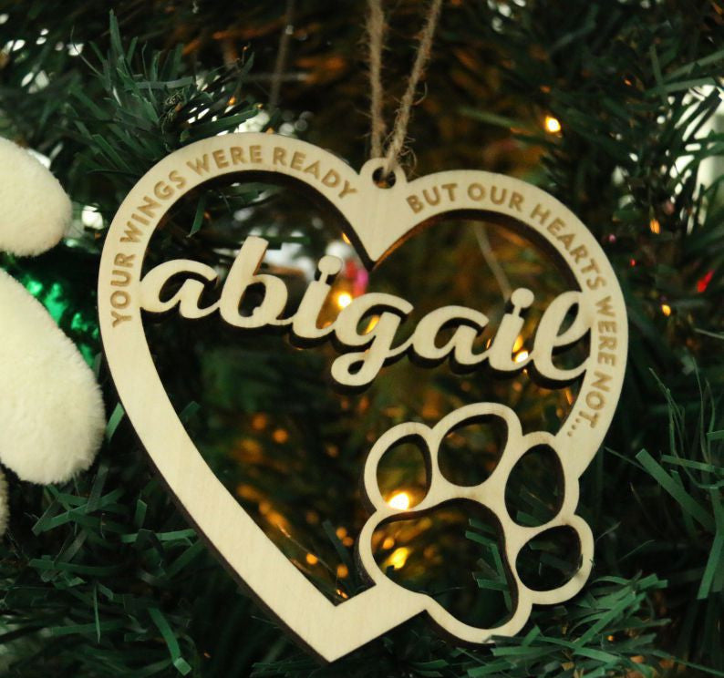 Pendentif en bois créatif dessin animé creux bricolage patte de chien patte de chat
