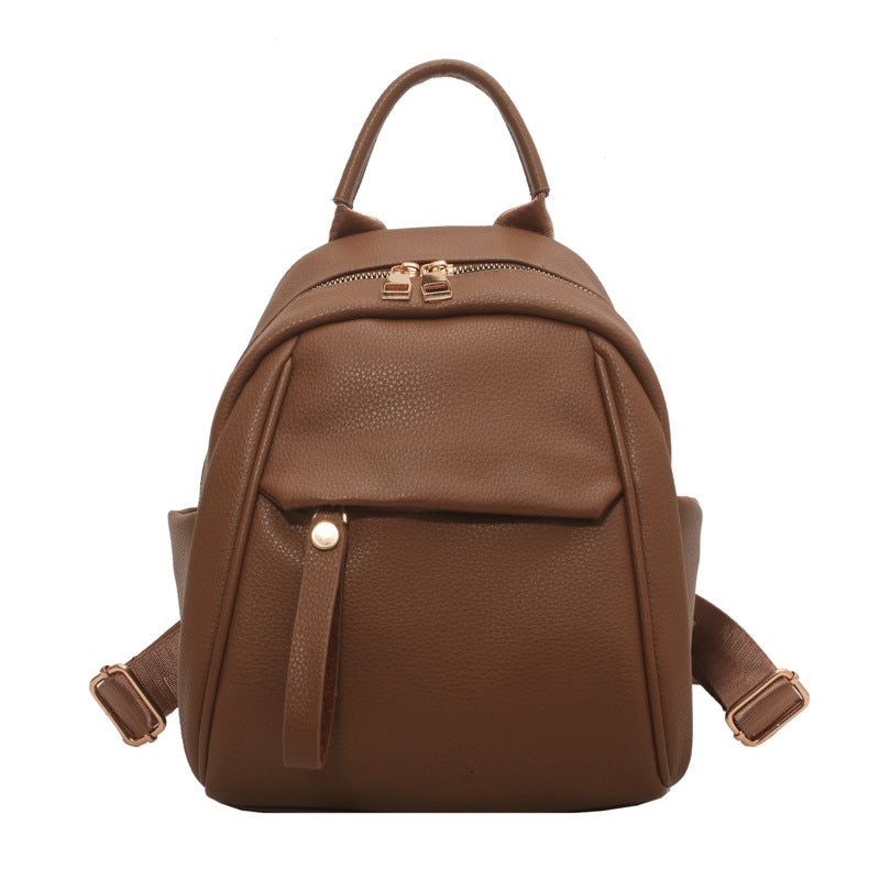 Sac à dos tendance en PU souple pour femme, petit, mignon, cartable pour étudiante