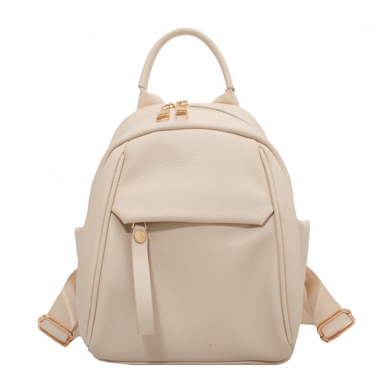 Sac à dos tendance en PU souple pour femme, petit, mignon, cartable pour étudiante