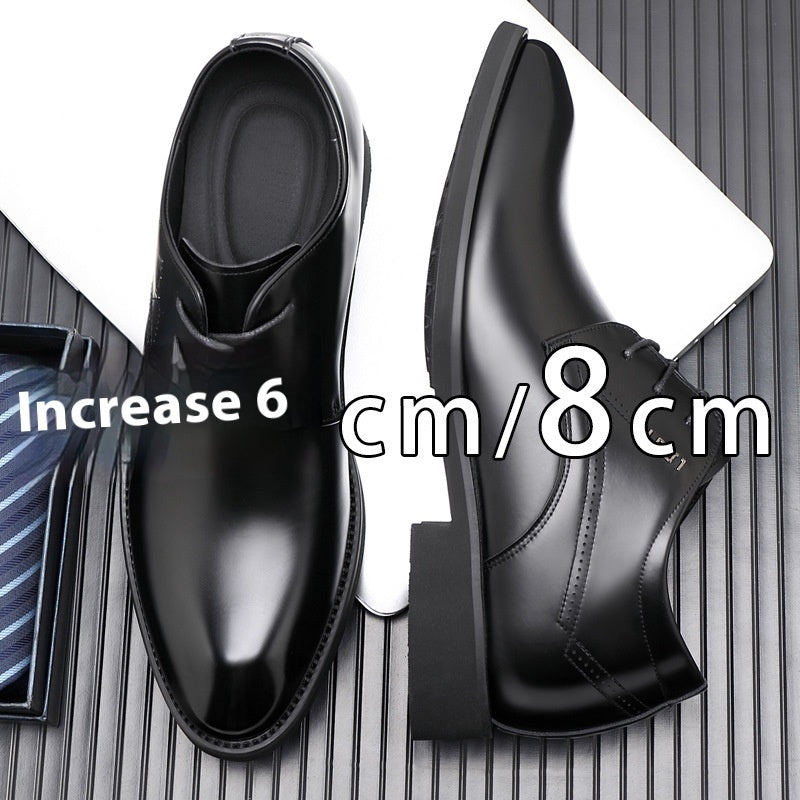 Chaussures pour hommes en cuir véritable, respirantes et formelles