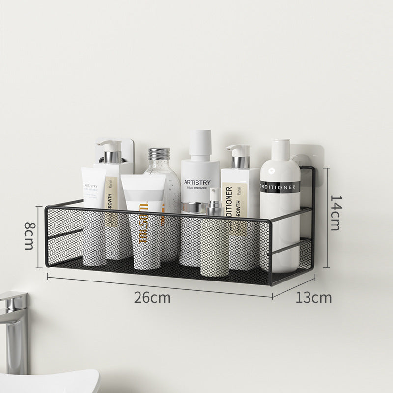 Wall-mounted bathroom shelf for storage