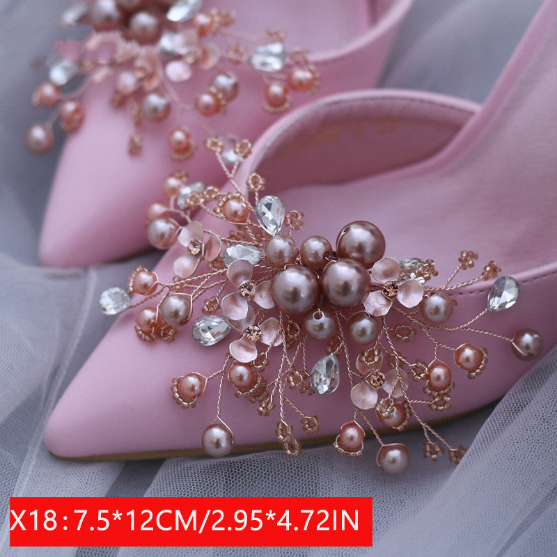 Chaussures de mariage à talons hauts pour femmes, accessoires de mode avec boucle, décoration de vêtements