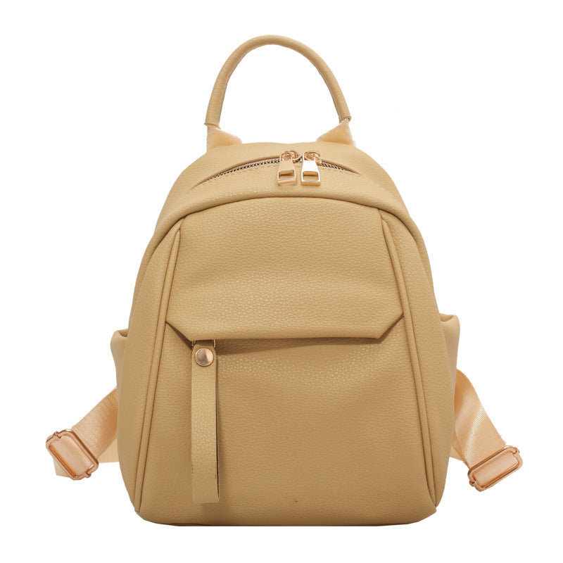 Sac à dos tendance en PU souple pour femme, petit, mignon, cartable pour étudiante
