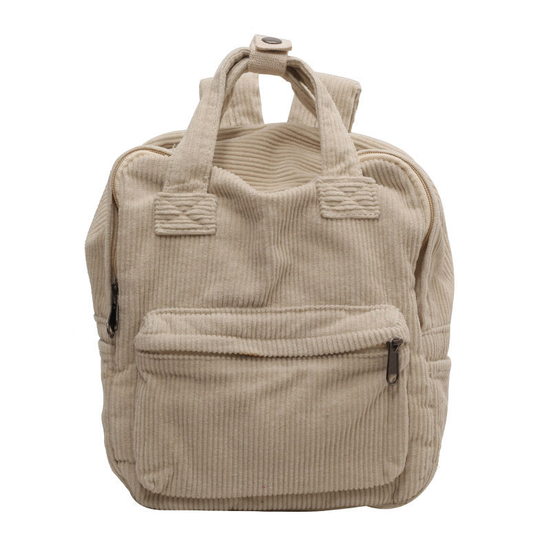Sac à dos en velours côtelé assorti au quotidien pour femme