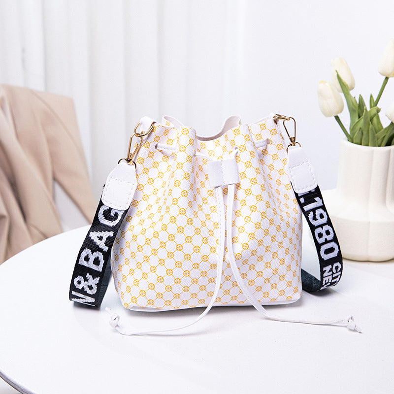 Sac seau imprimé pour femme, sac à bandoulière grande capacité, tendance