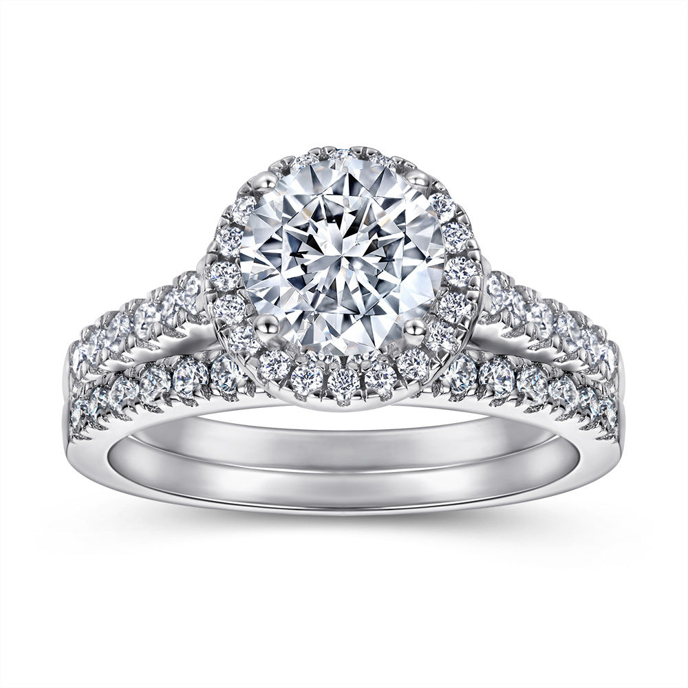 S925 Sterling Silver Niche Stacked Ring Women's Personality