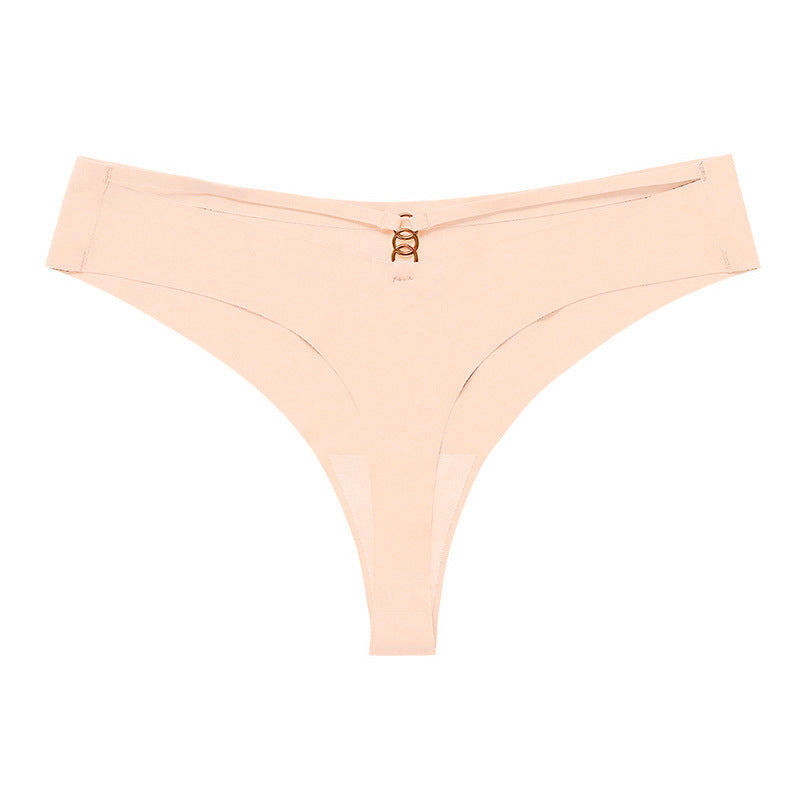 Seamless Ice Silk One-piece Sports Underwear T-string For Women
