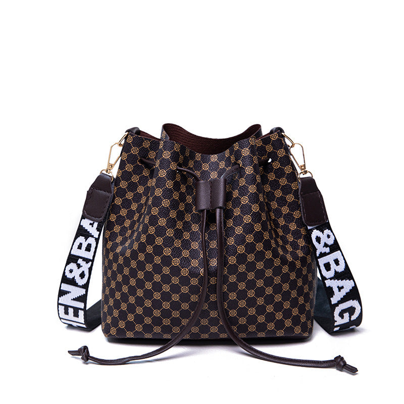 Sac seau imprimé pour femme, sac à bandoulière grande capacité, tendance