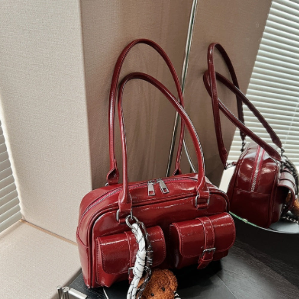 Sac à bandoulière, petit sac carré de grande capacité