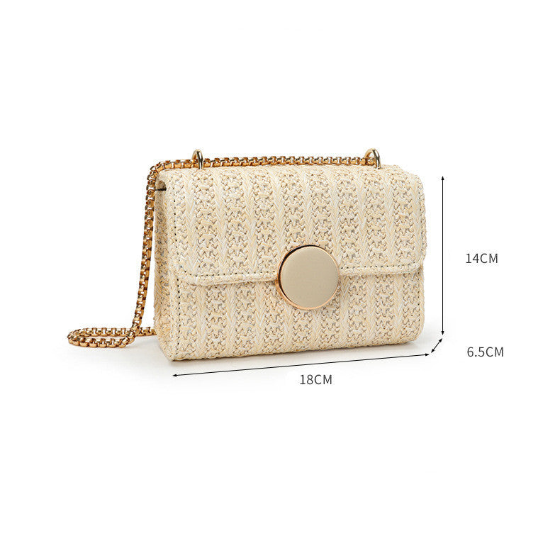 Wide shoulder strap small square bag Korean version all-match