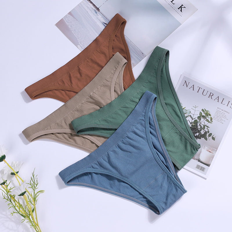 Culottes pour femmes, slips sans couture, sous-vêtements féminins, taille basse