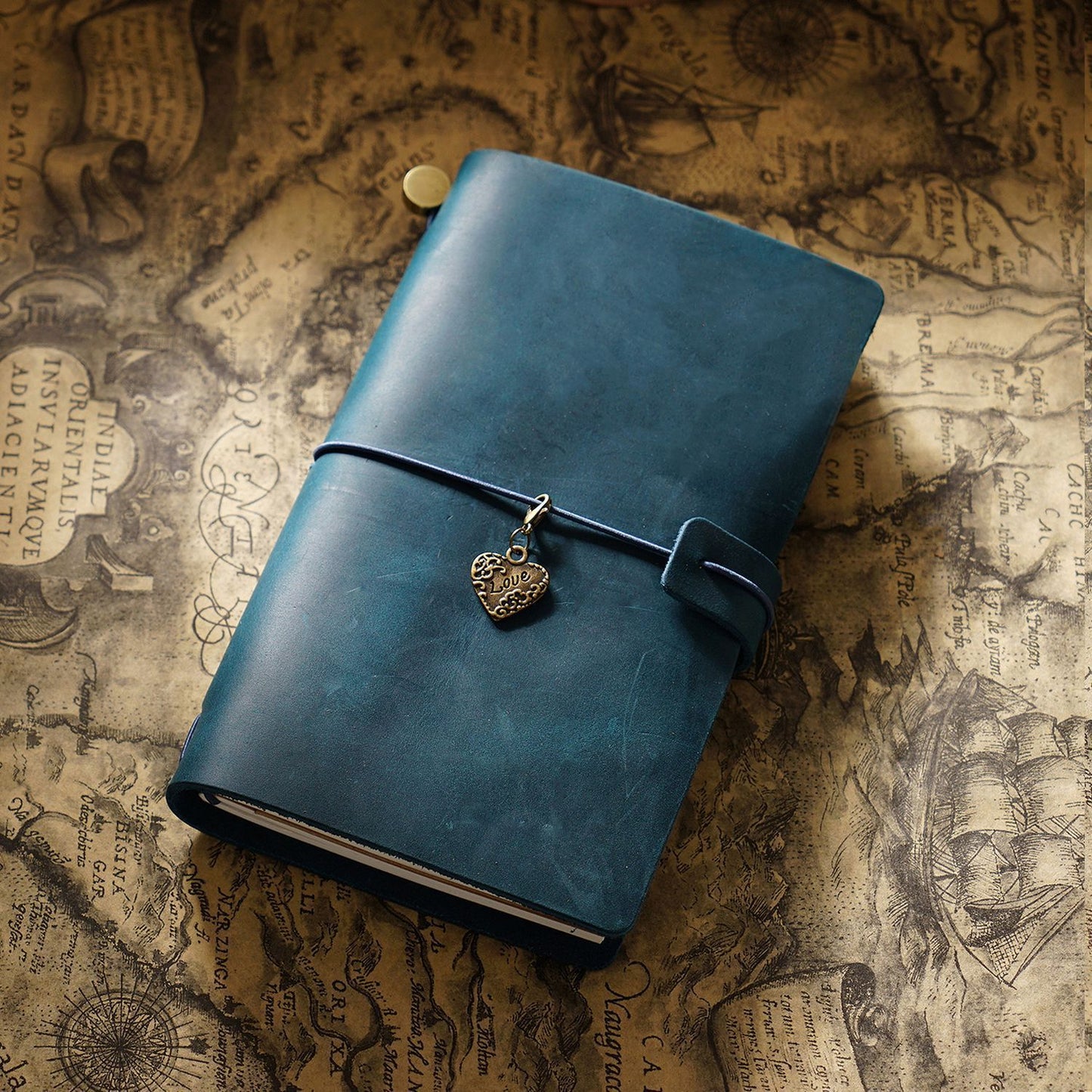 Travel Notebook Cowhide Leather Diary Vintage